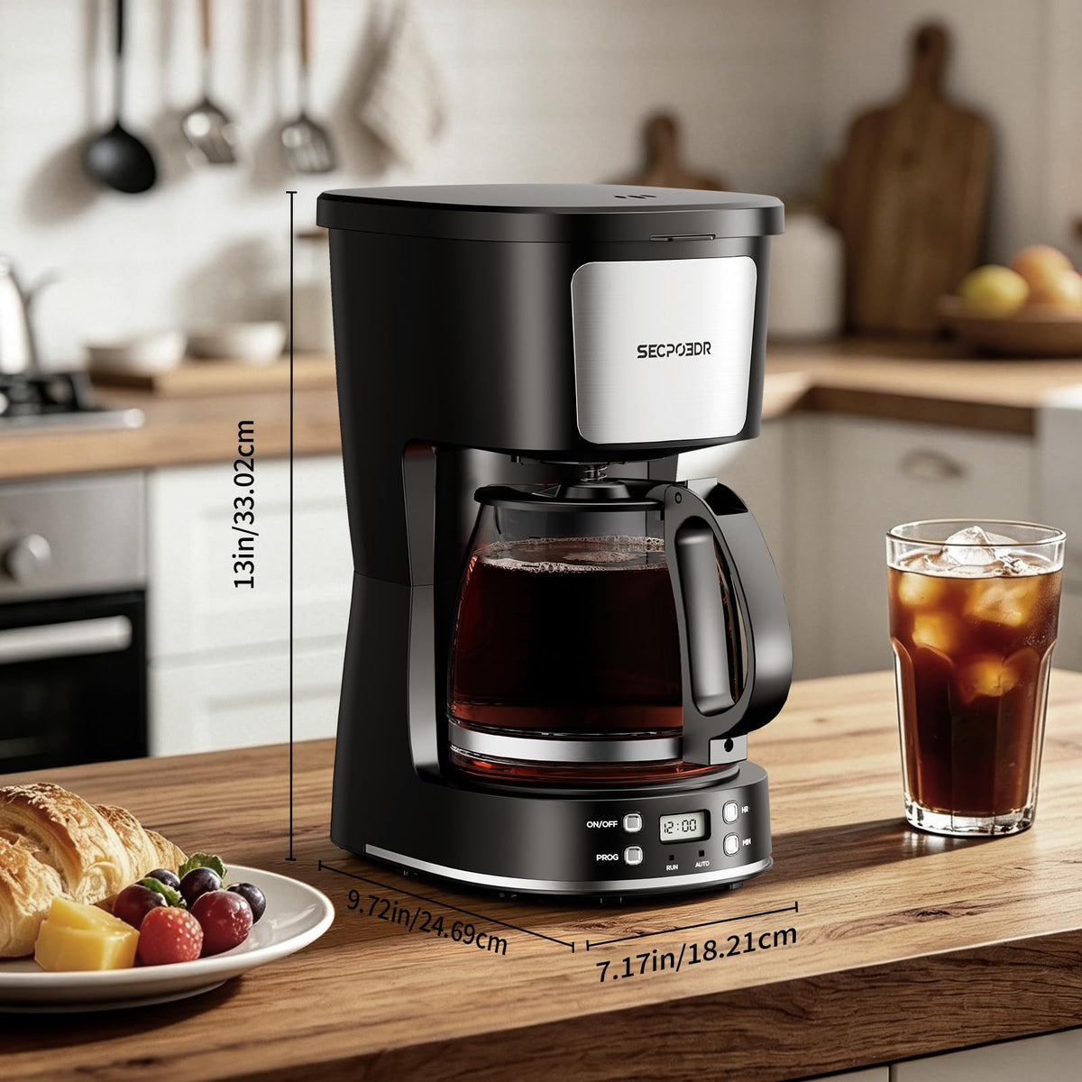 12 Cup Programmable Drip Coffee Maker U497966