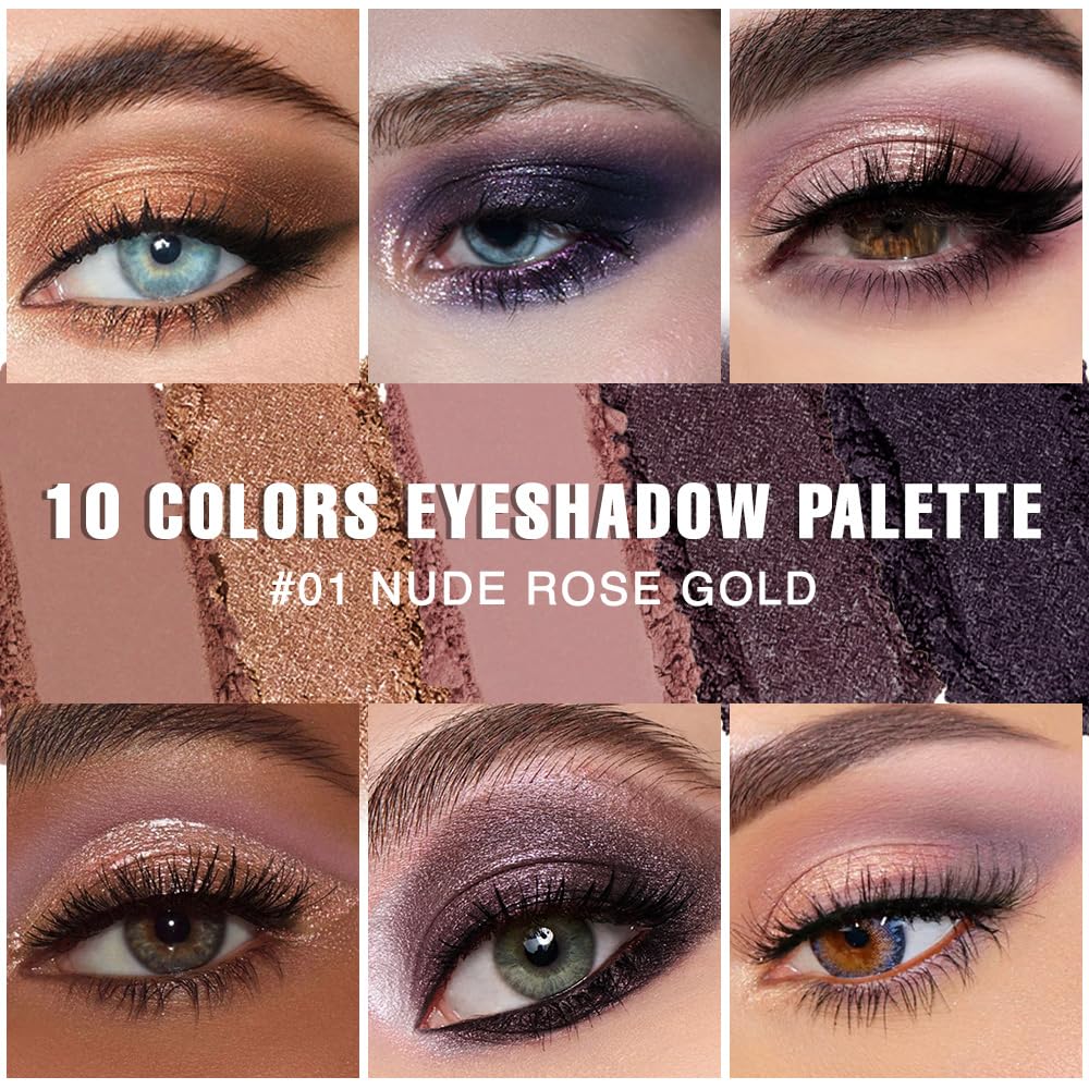 10 Color Matte and Shimmer Eyeshadow Palette S375
