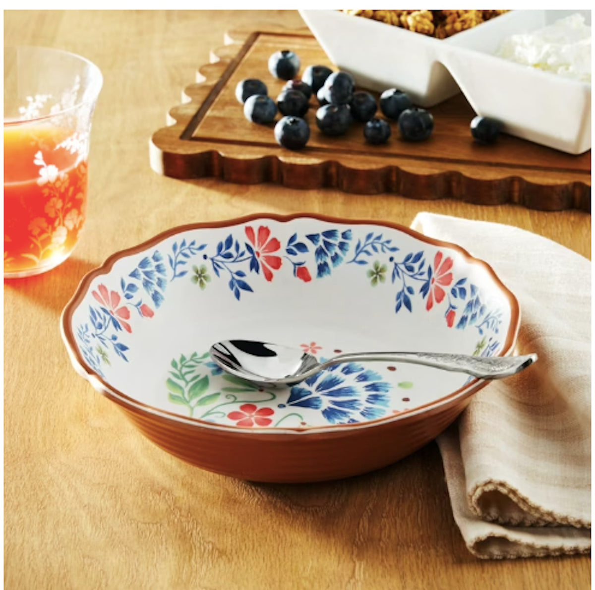 12-Piece Bamboo Melamine Dinnerware Set X774119