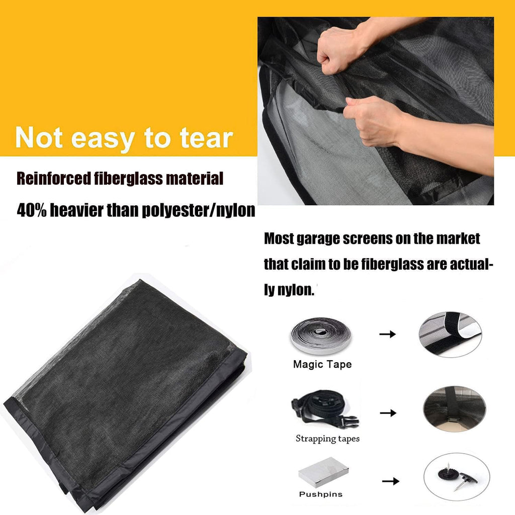 9x7FT Fiberglass Magnetic Garage Door Screen N64909