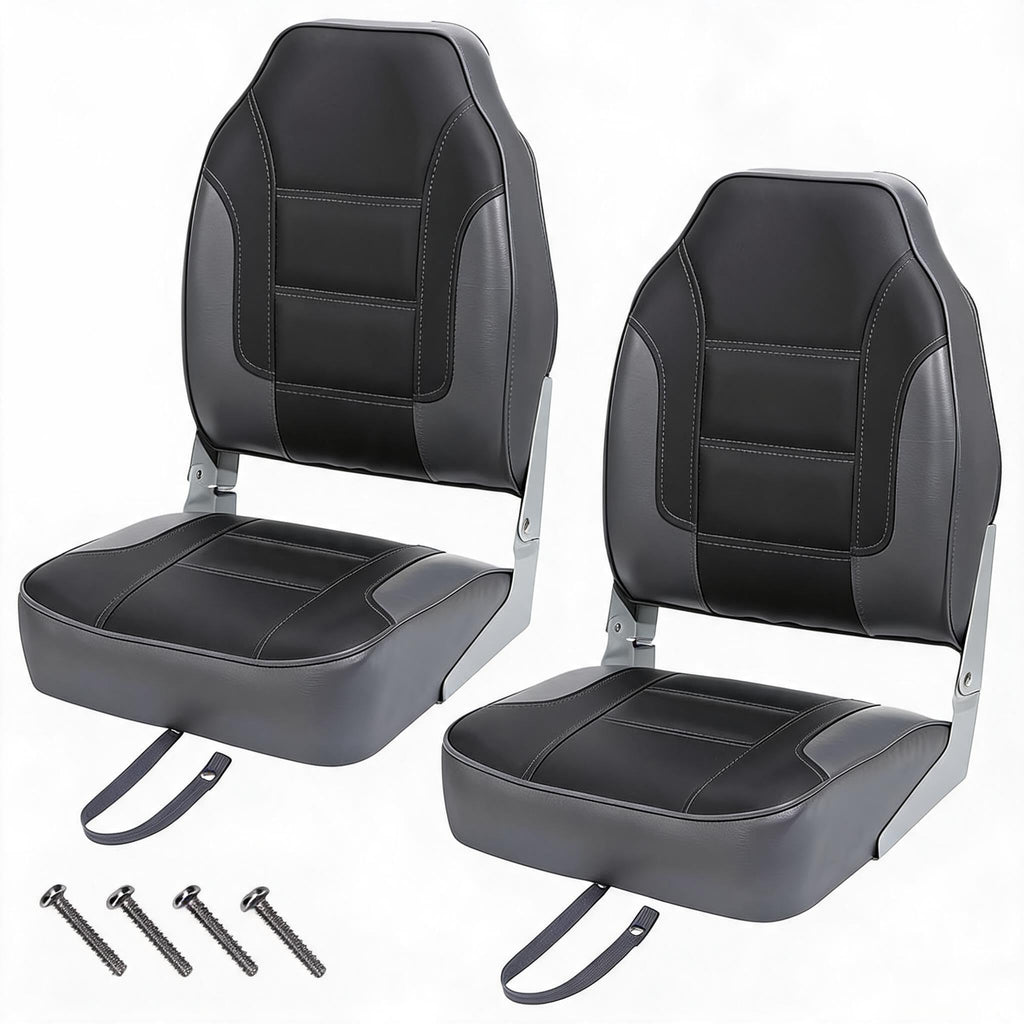 2 Pack High Back Folding Boat Seats T796763