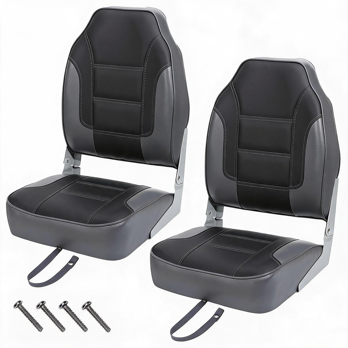 2 Pack High Back Folding Boat Seats T796763