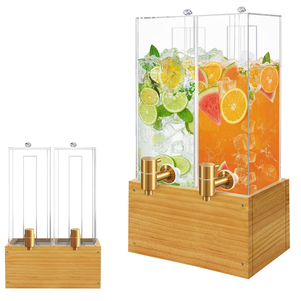 2 Pack 2 Gallon Drink Dispenser with Stand and Ice Core H276318