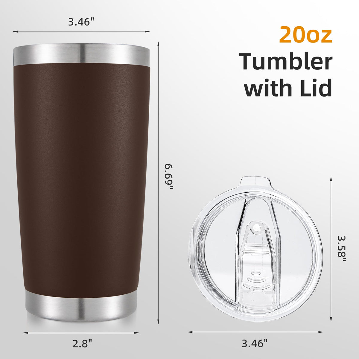 20 oz Stainless Steel Insulated Tumbler with Lid Q5296