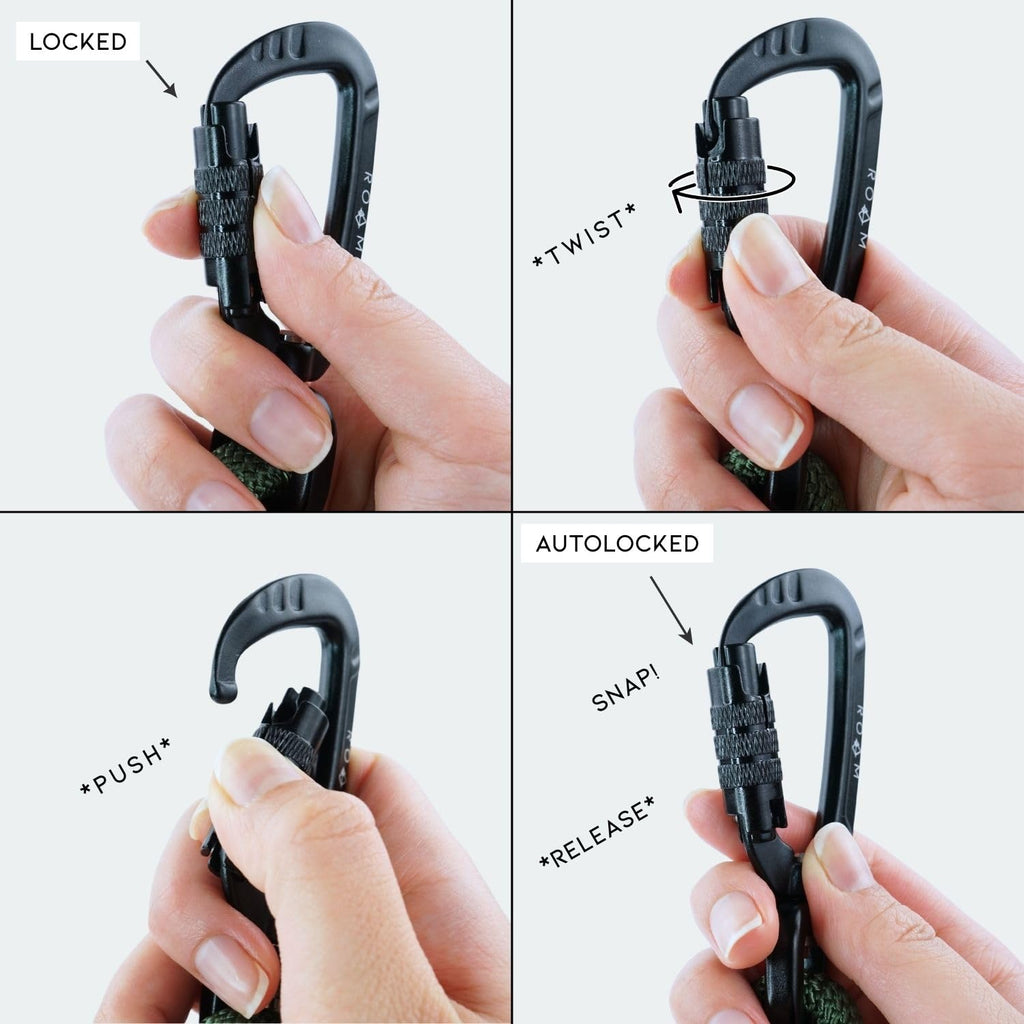 Climbing Rope Leash with Autolocking Carabiner, 6ft J683193