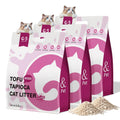 Tofu Cat Litter, Non-Stick, Odor Control, Flushable, Clumping, 99.9% Dust-Free, 5.5lb × 3 Bags E3802