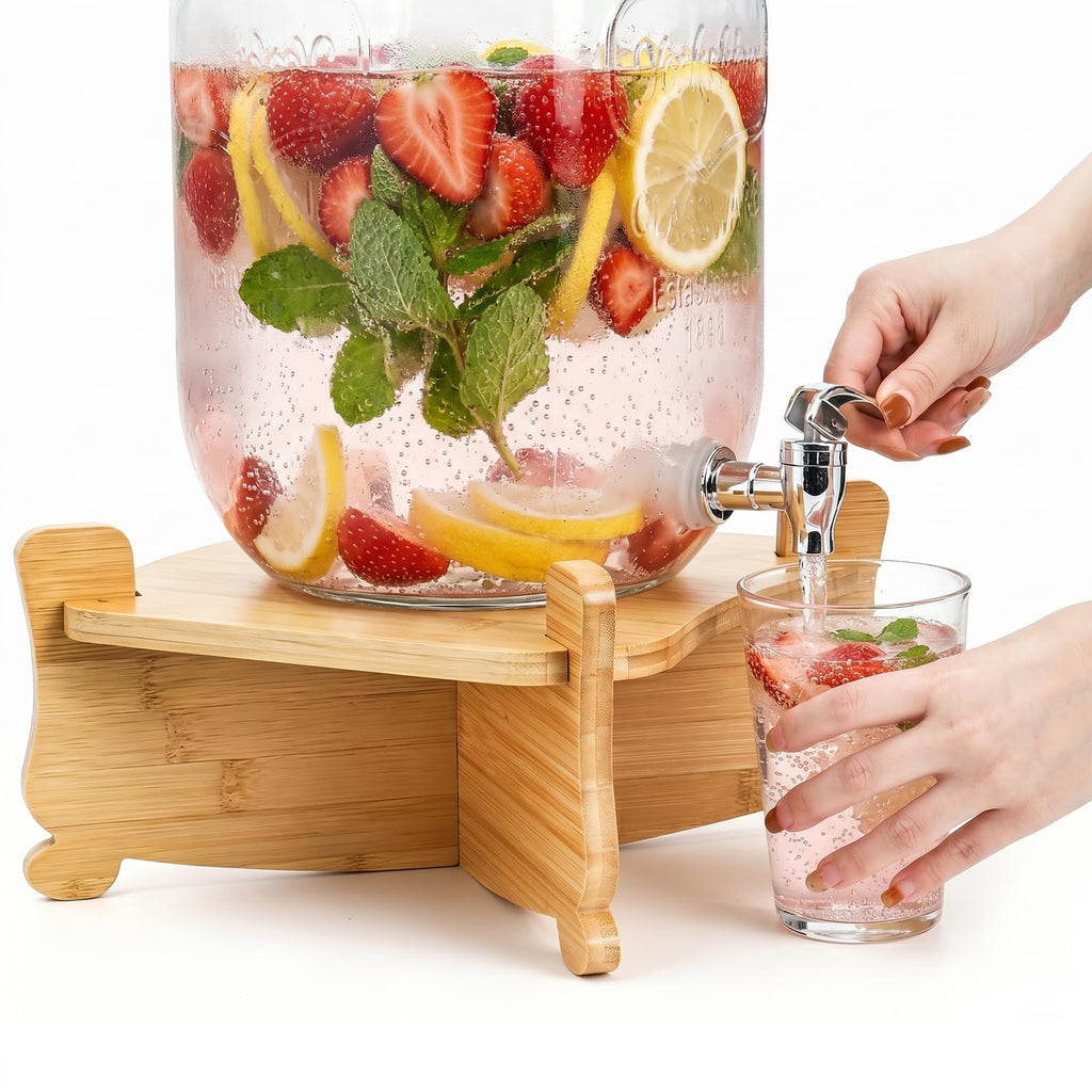 Bamboo Drink Dispenser Stand O771824