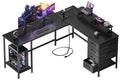 59 inch L Shaped Computer Desk with Power Outlets S4662