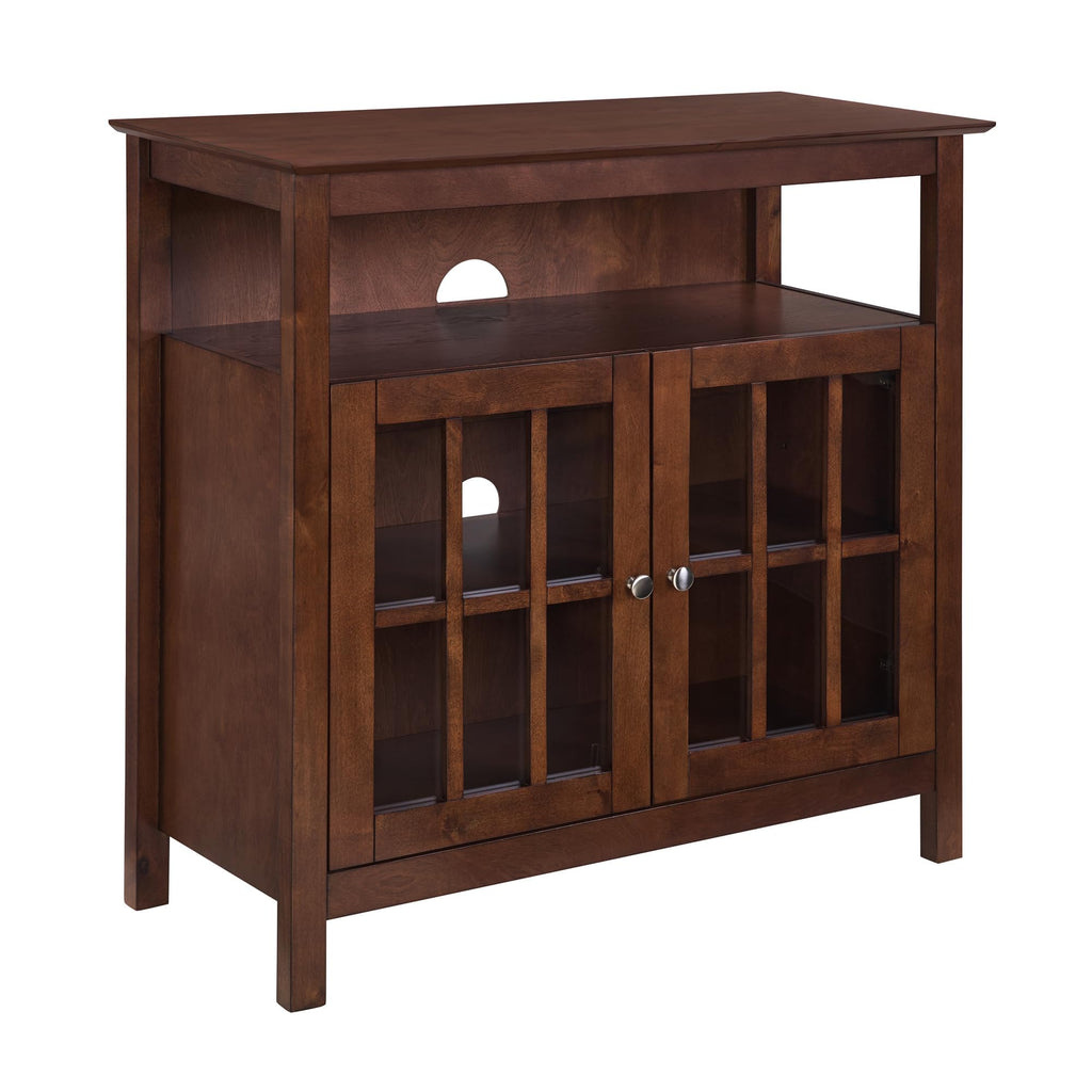 Espresso TV Stand with Shelves Z222