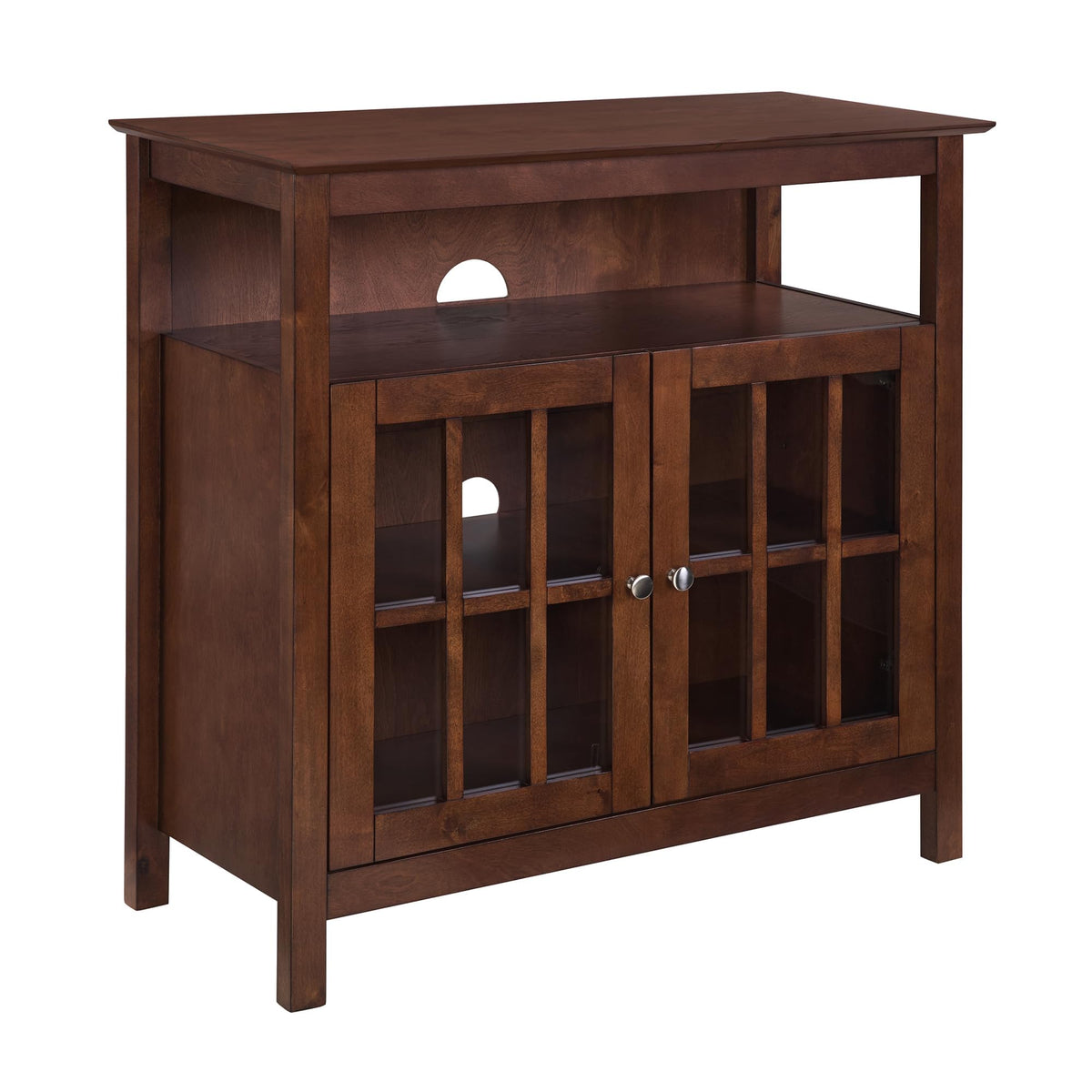 Espresso TV Stand with Shelves Z222