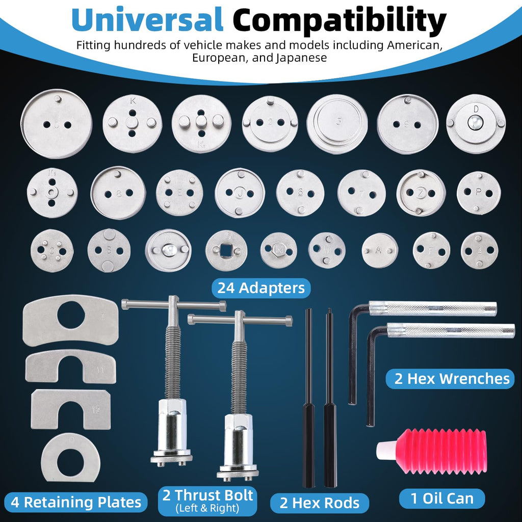 35pcs Disc Brake Caliper Tool Kit T7728