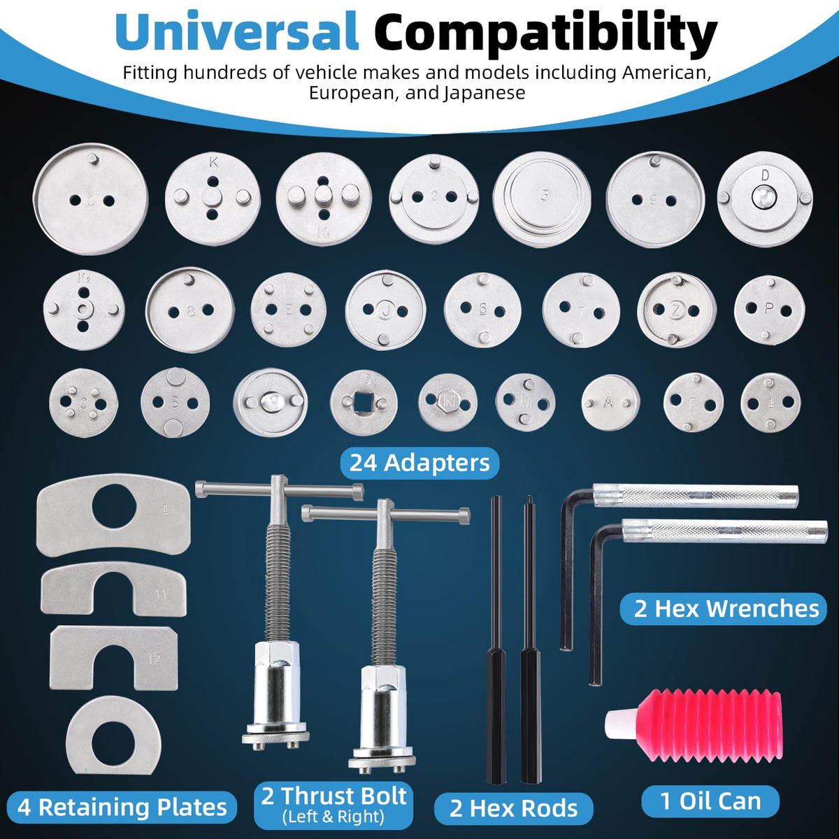 35pcs Disc Brake Caliper Tool Kit T7728