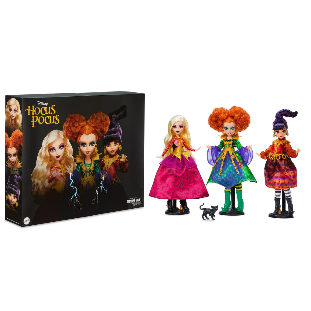 Dolls Set with Articulated Figures, Witchy Dresses, and Accessories M999