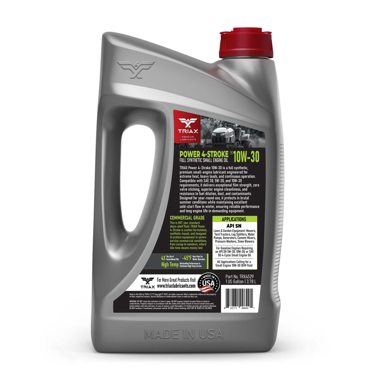 4-Stroke 10W-30 Full Synthetic Small Engine Motor Oil 1 Gallon F734192