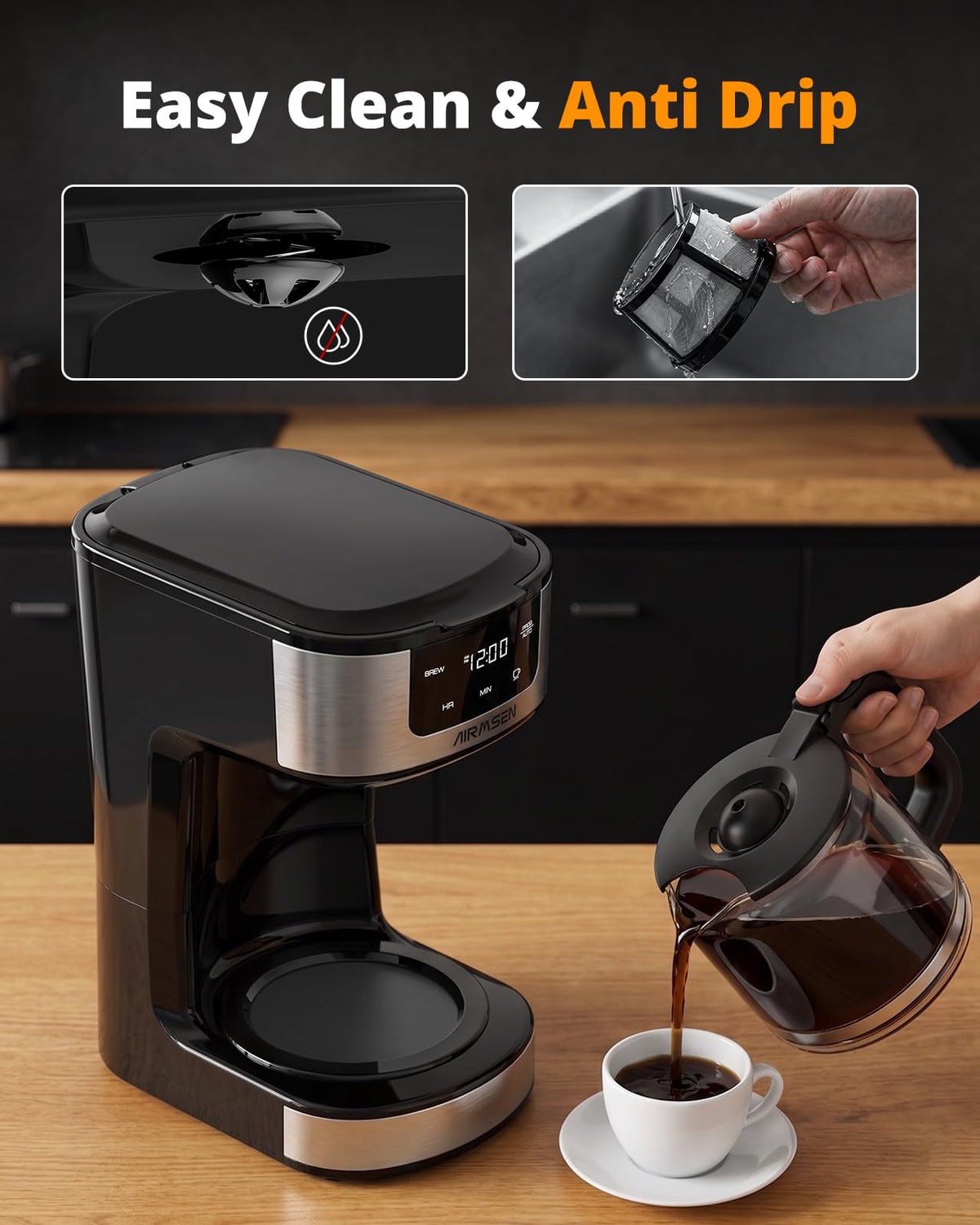 12-Cup Programmable Drip Coffee Maker M3199