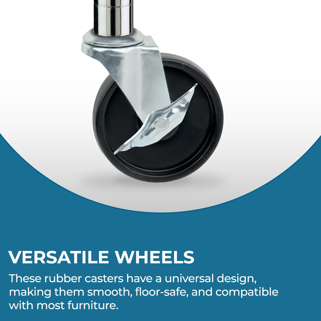 Black Set of Four Caster Roller Wheels K563315