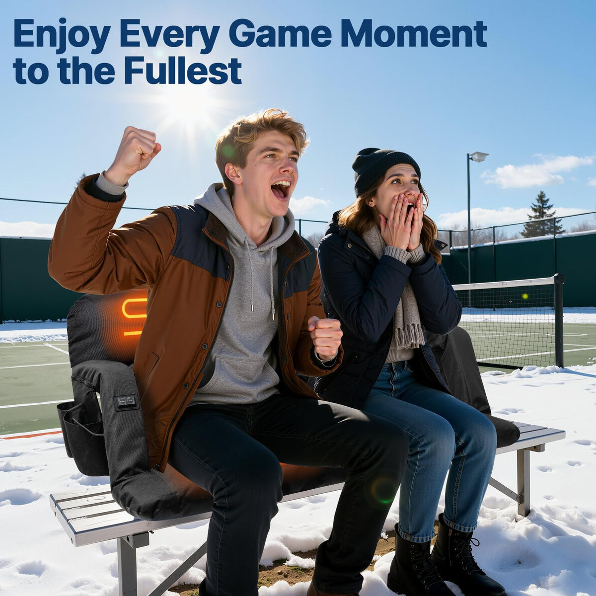 25'' Heated Stadium Seat with Back Support G689515