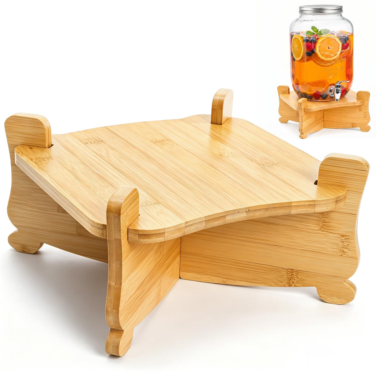 Bamboo Drink Dispenser Stand O771824