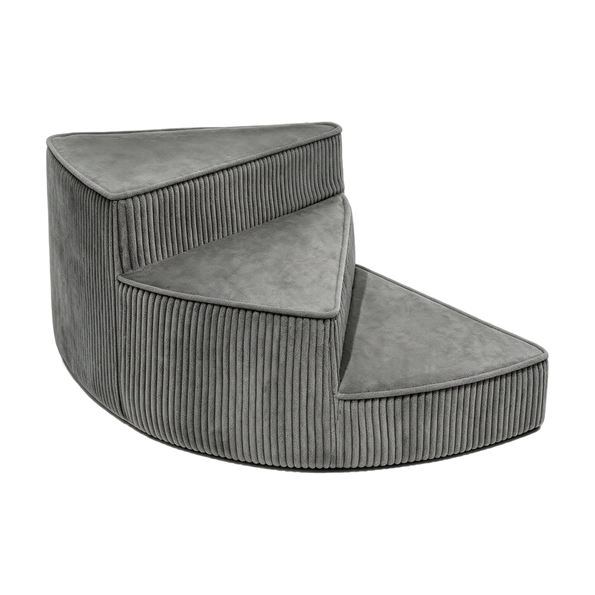 Portable Folding Pet Steps Ramp with Non Slip Base Dark Gray N191