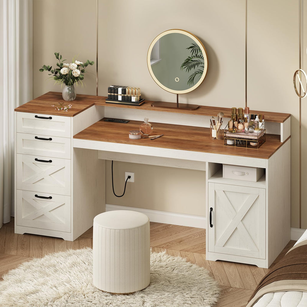 63" Computer Desk with 4 Drawers Y895