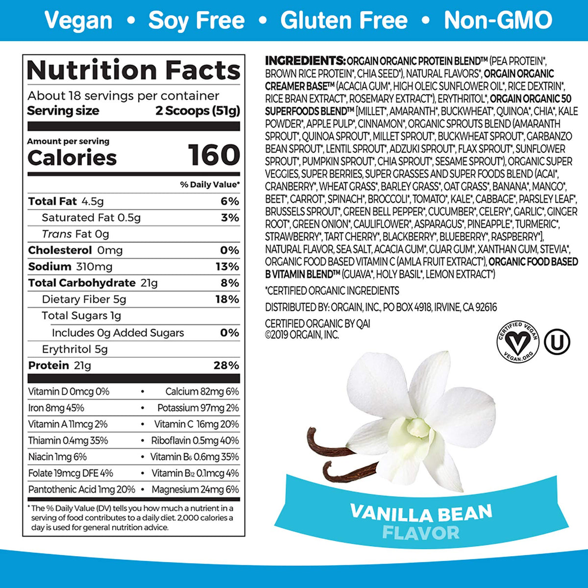 Organic Plant Based Protein Powder U77982