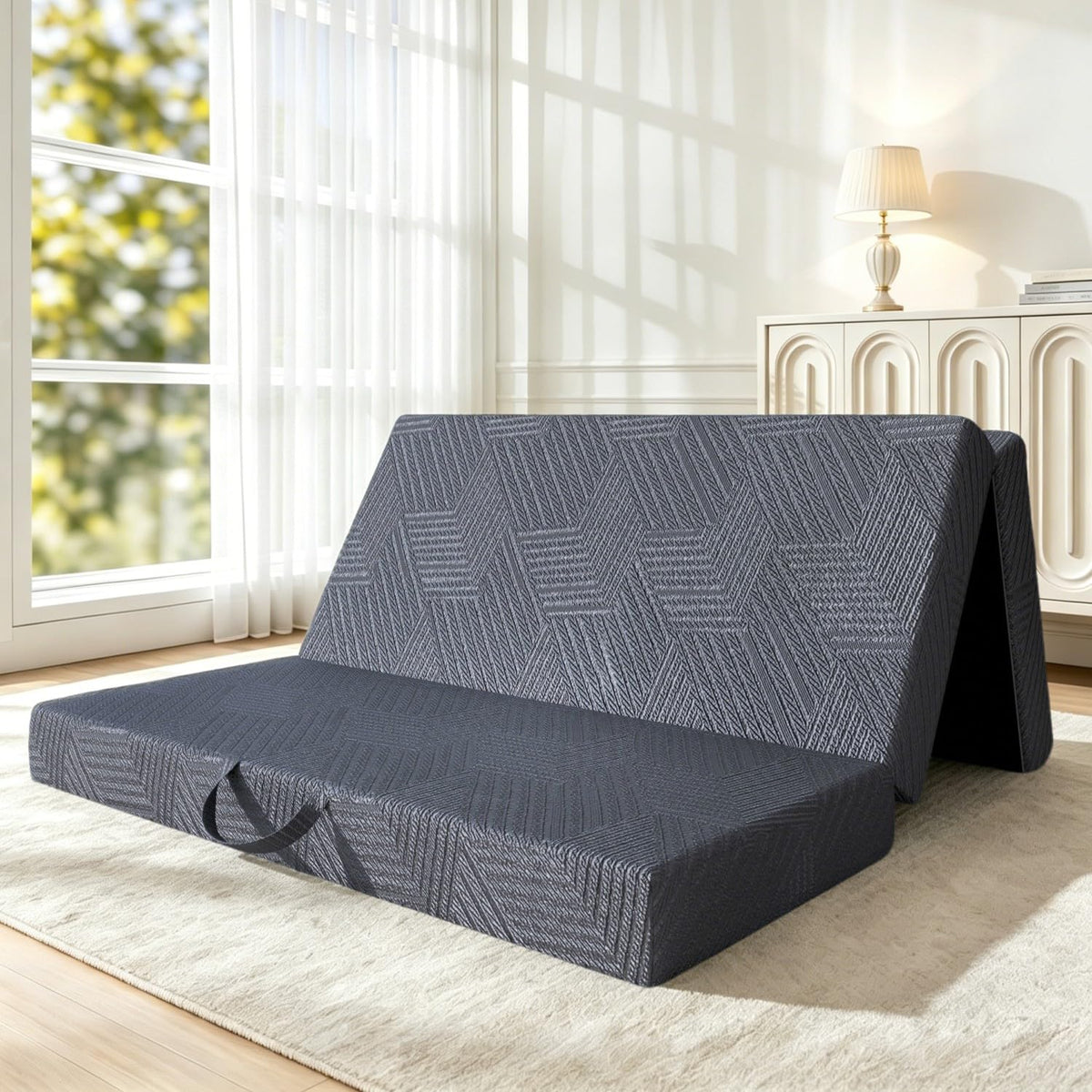 6 Inch Queen Tri-fold Memory Foam Mattress with Storage Bag Q3435