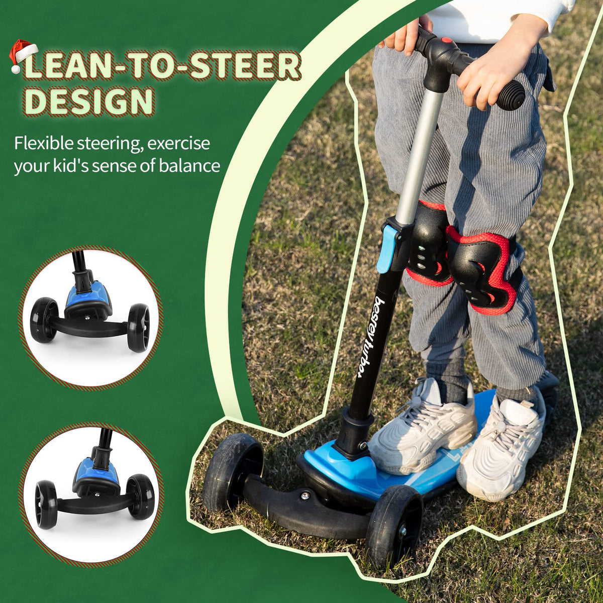 3 Wheel Scooter with 4 Adjustable Height B570618