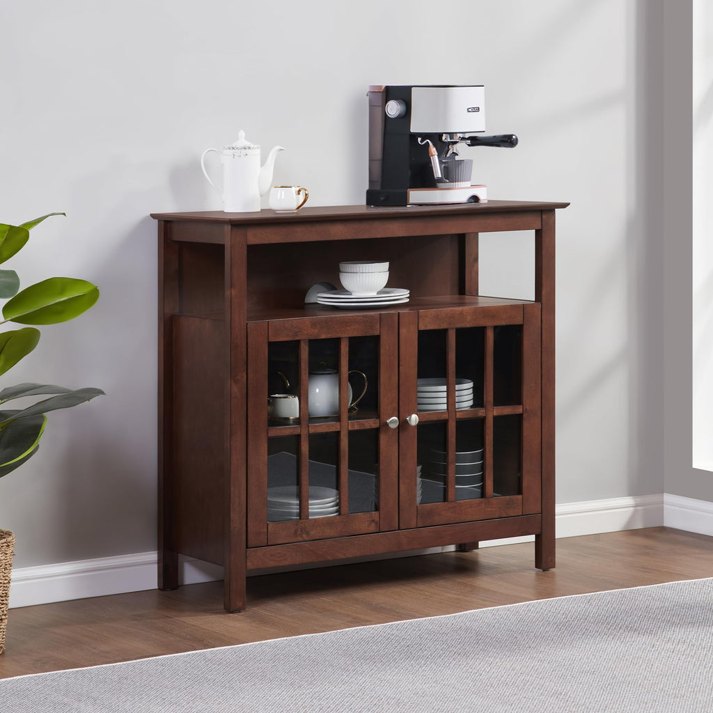 Espresso TV Stand with Shelves Z222