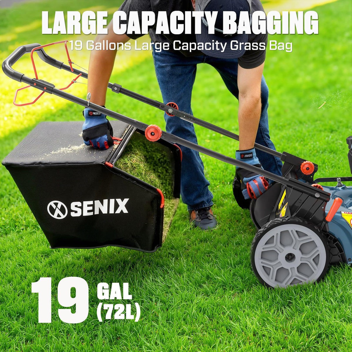 22" 3-in-1 Self Propelled Gas Lawn Mower Z6894