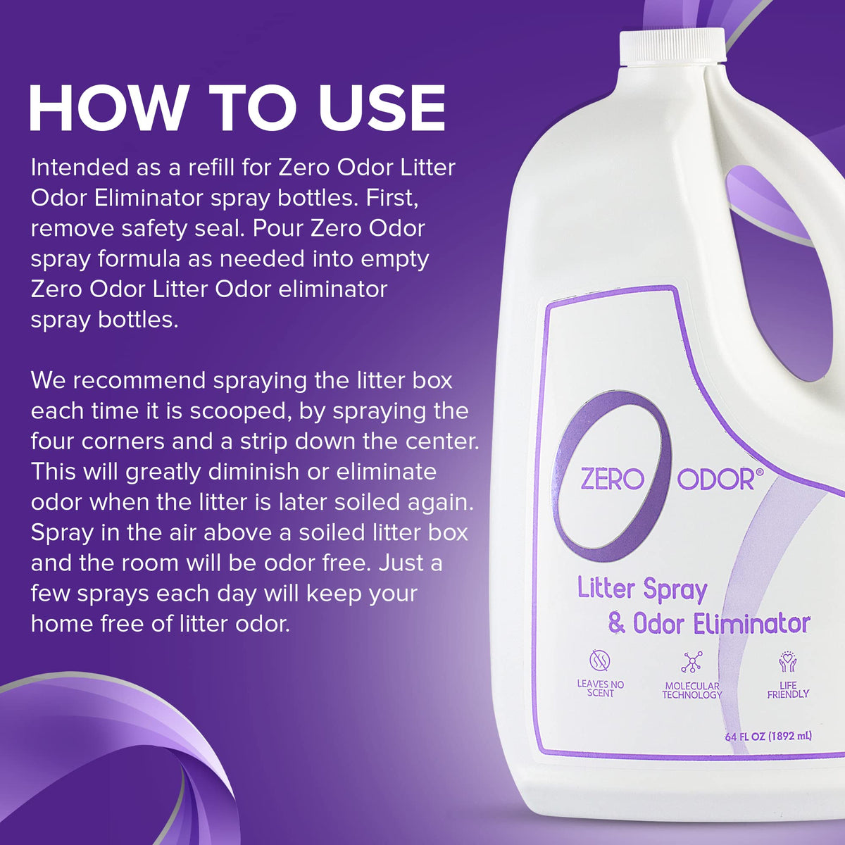 Cat Litter Deodorizer Refill 64 oz Y56646