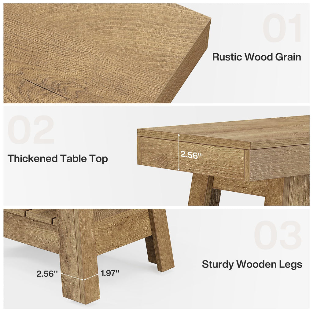 2-Tier Wooden End Table with Storage J6975