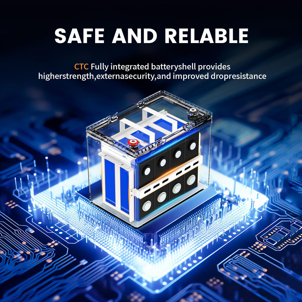 12V 100Ah LiFePO4 Lithium Battery F424