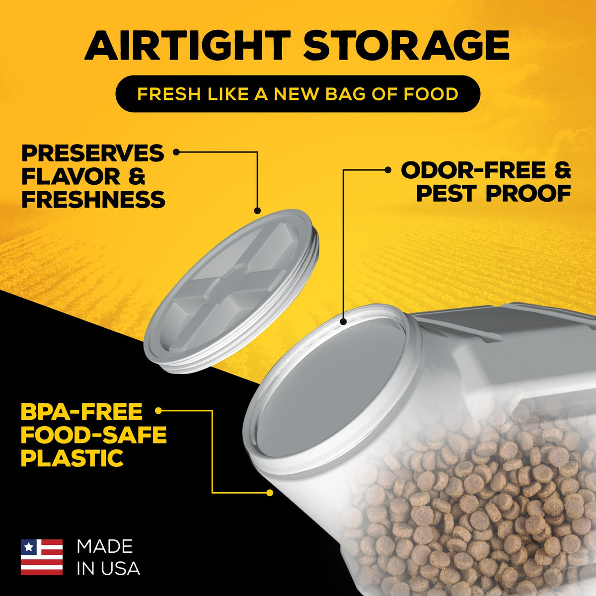 Airtight Pet Food Storage Container with Scoop X315