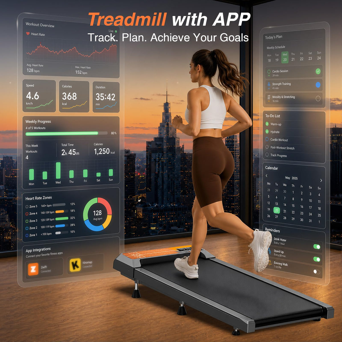 Walking Treadmill Pad with Adjustable 8% V485227