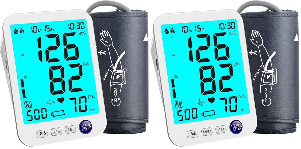 Automatic Digital Blood Pressure Monitor Upper Arm Adjustable Cuff D5025