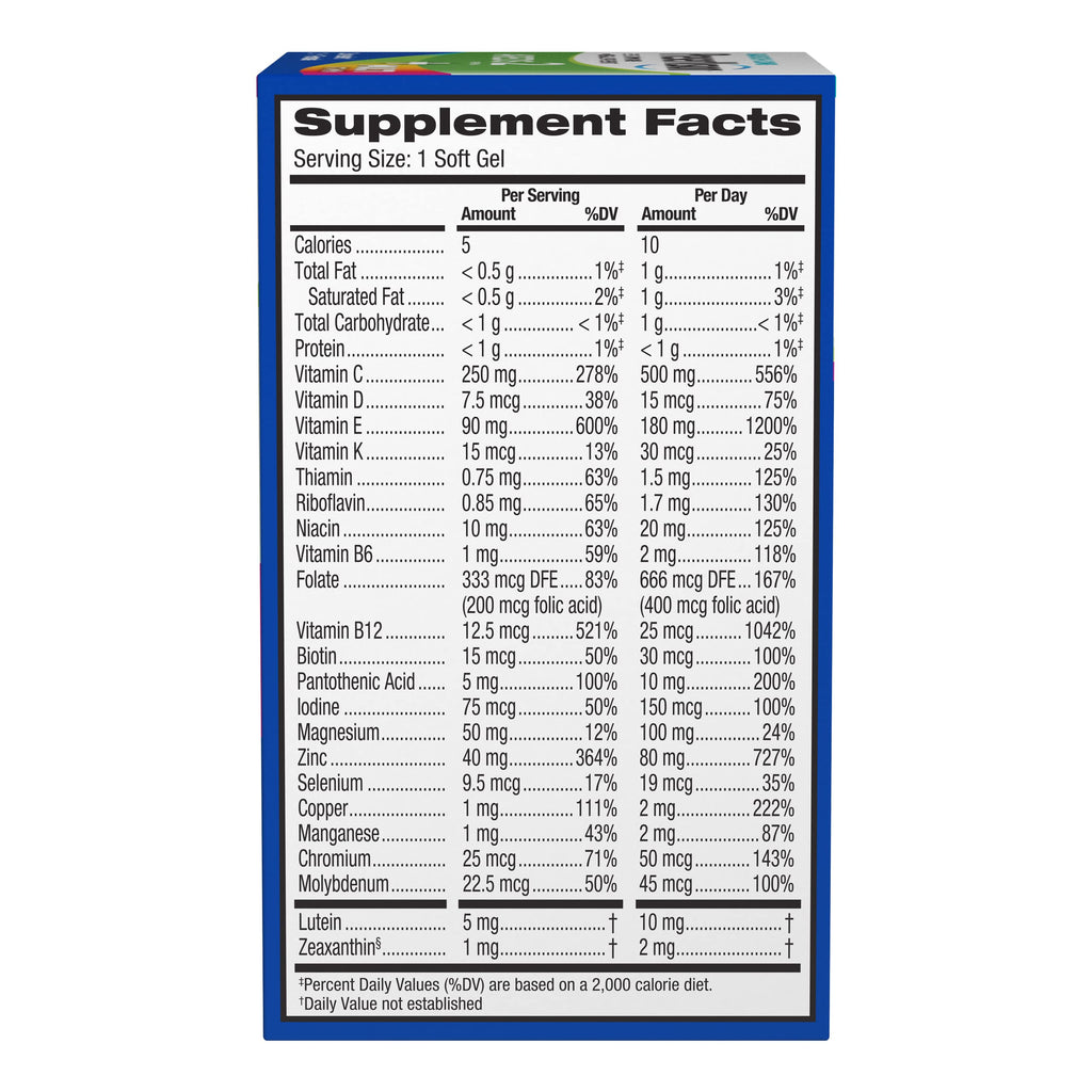 Multivitamin Eye Vitamins 100 Softgels V2444