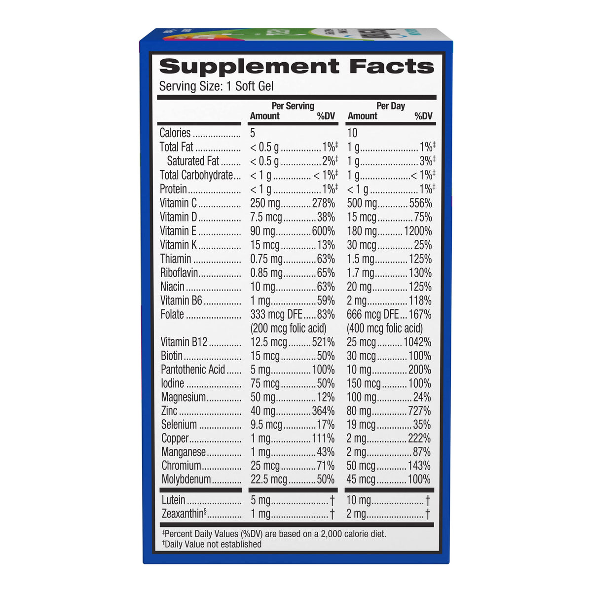 Multivitamin Eye Vitamins 100 Softgels V2444