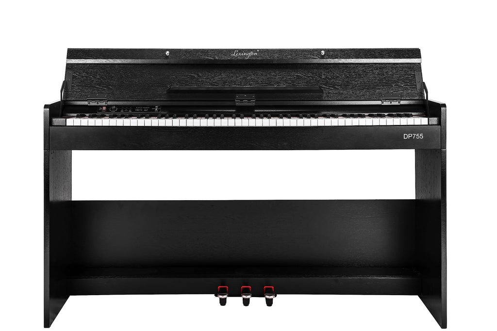 88 Keys Weighted Hammer Action Digital Piano with Stand, Pedals and Black F6504