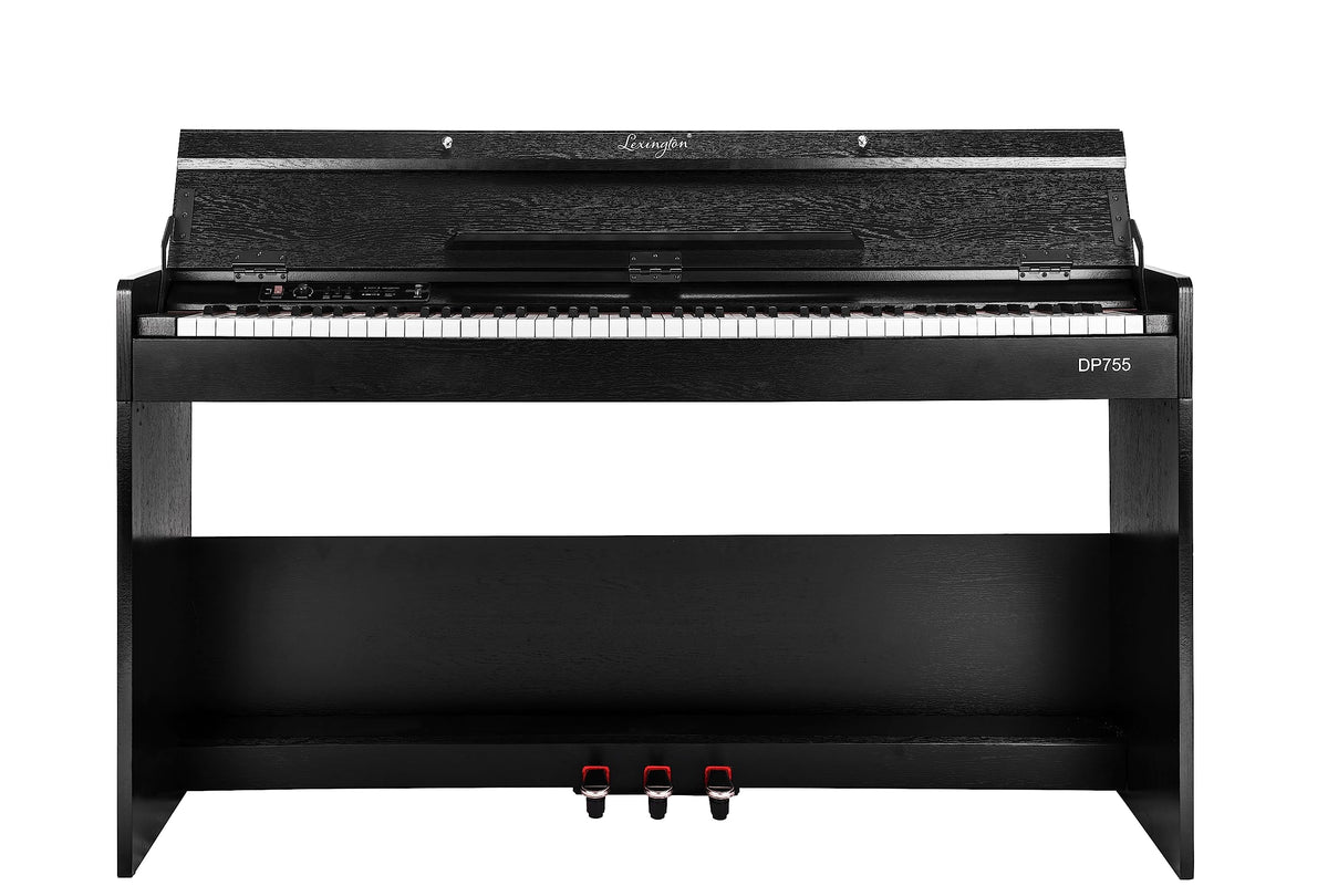 88 Keys Weighted Hammer Action Digital Piano with Stand, Pedals and Black F6504