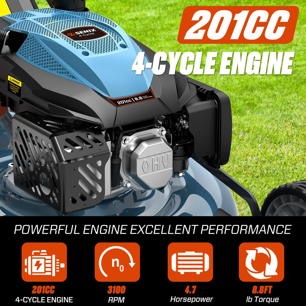 22" 3-in-1 Self Propelled Gas Lawn Mower Z6894