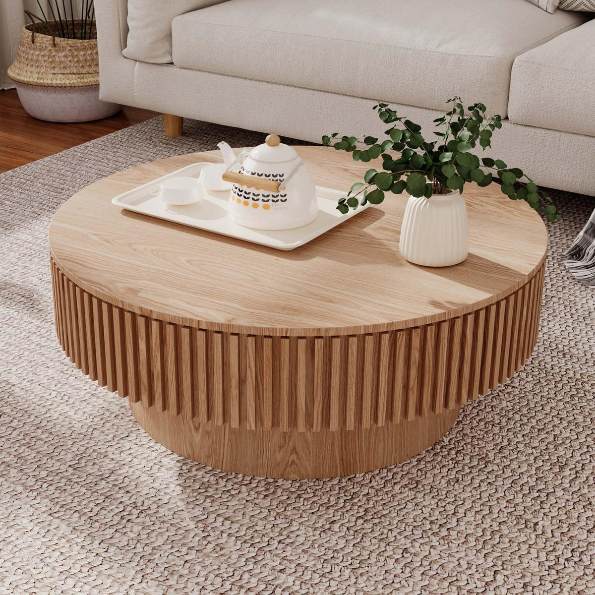 Round Coffee Table with Storage S768649