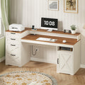 63" Computer Desk with 4 Drawers Y895