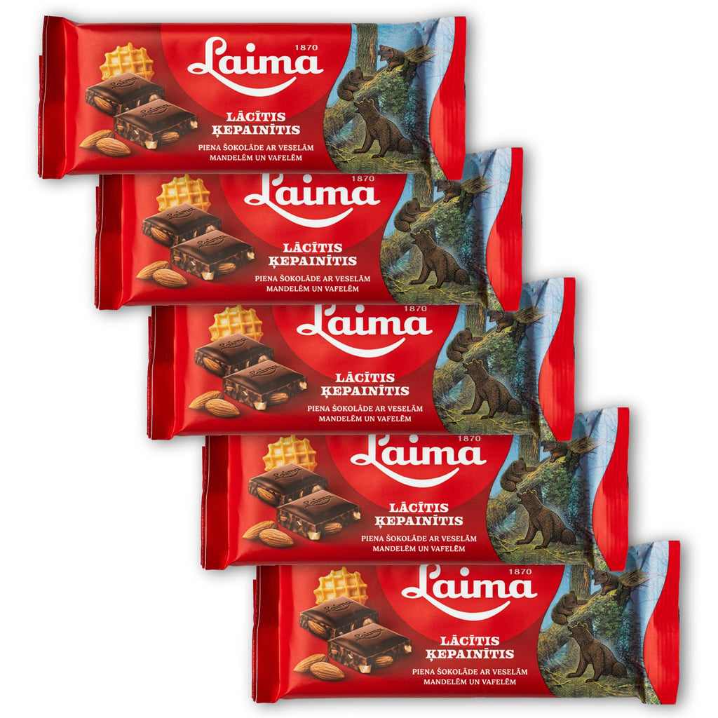 Milk Chocolate with Whole Almonds and Wafers 90g Bars Pack of 5 H859460
