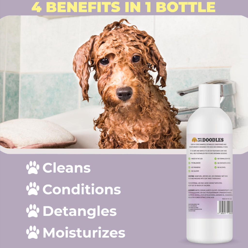 4-in-1 Dog Shampoo, Conditioner & Detangler, Lavender, 16 oz L32836