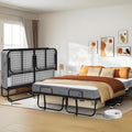 Folding Bed with Mattress Full Size 75 X 54 inch Memory Foam on Wheels R20959