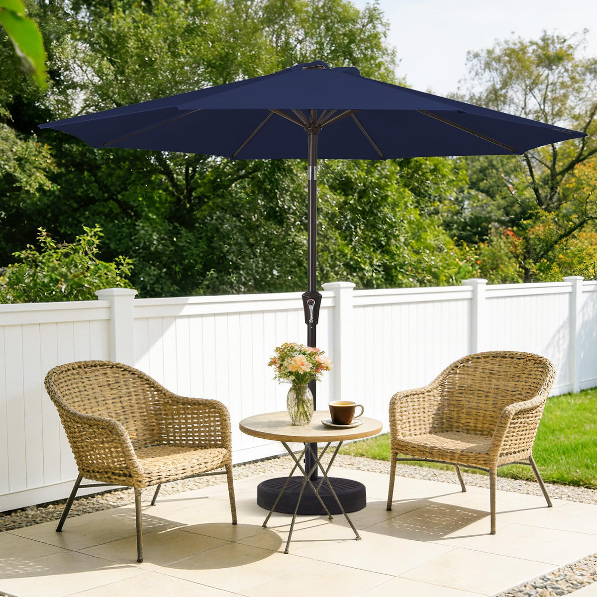 9ft Patio Umbrella with Push Button Tilt and Crank Y81308
