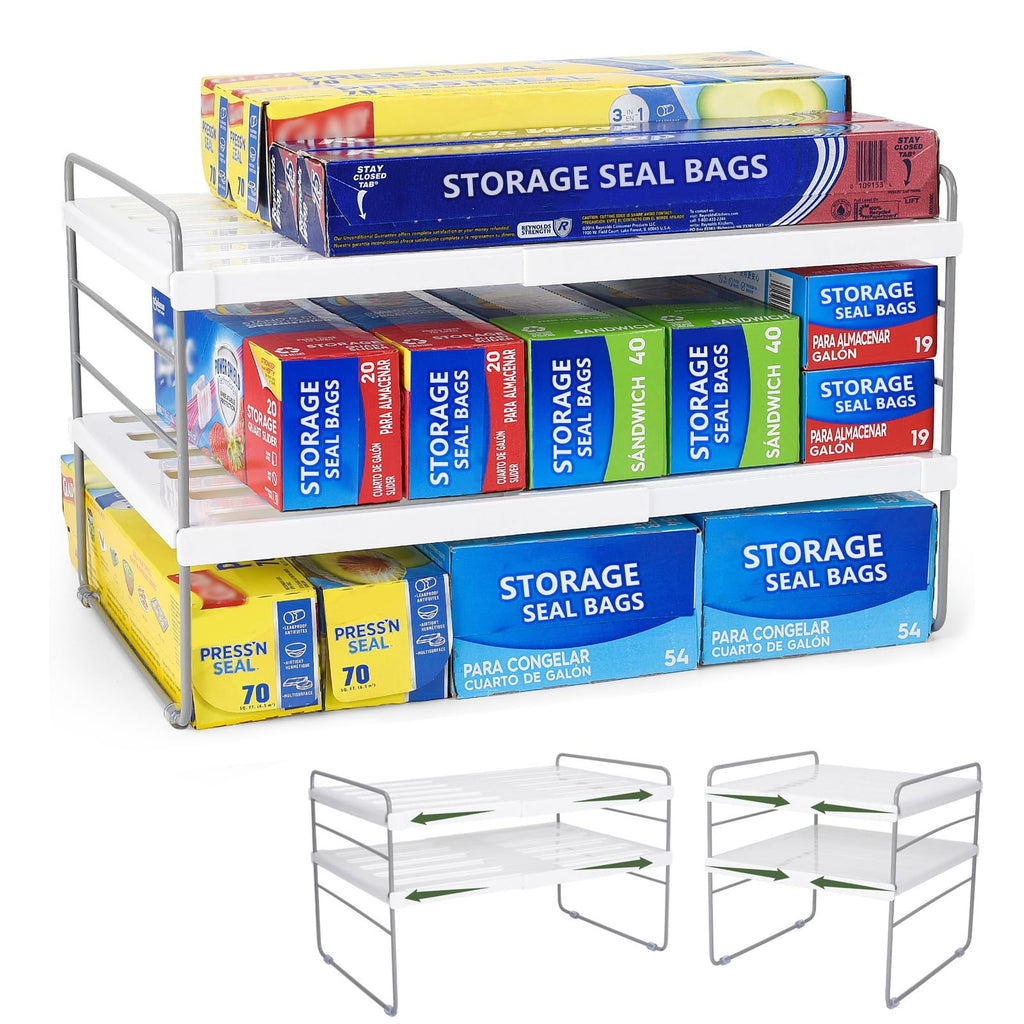 Expandable Adjustable Kitchen Wrap Box Organizer Rack A3227