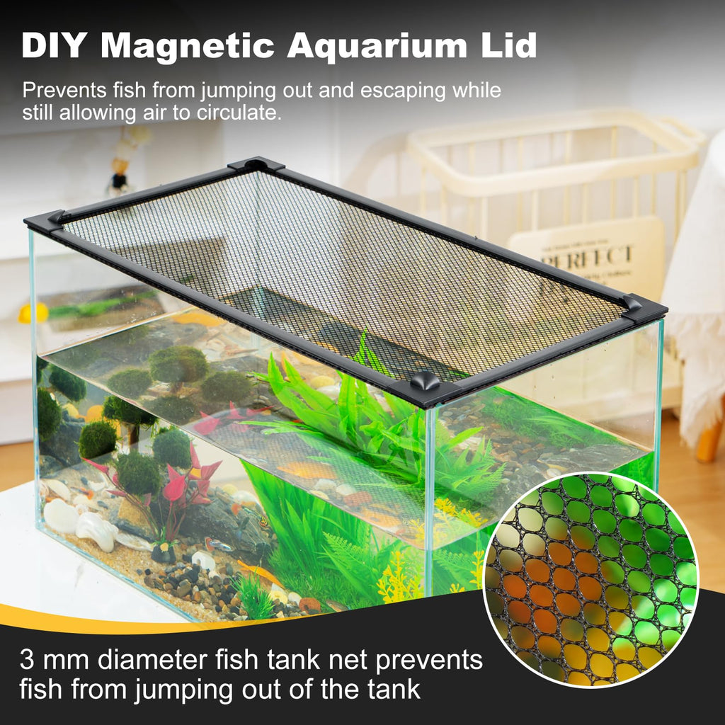 Magnetic Aquarium Lid Anti-Jumping Net Cover Y7854