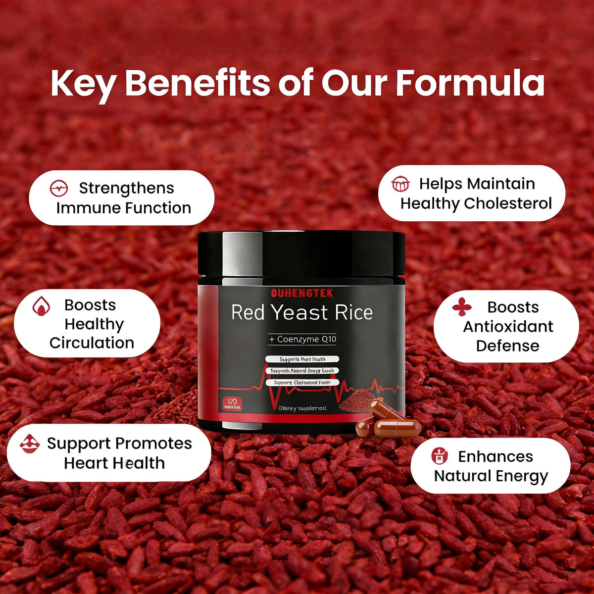 1200mg Red Yeast Rice 120 Capsules P930