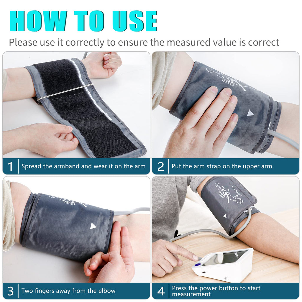 Automatic Digital Blood Pressure Monitor Upper Arm Adjustable Cuff D5025